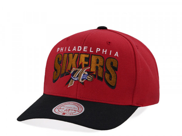 Mitchell & Ness Philadelphia 76ers Hardwood Classic Pro Crown Fit Red Snapback Cap