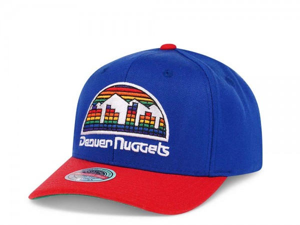 Mitchell & Ness Denver Nuggets Two Tone Red Line Flex Snapback Cap