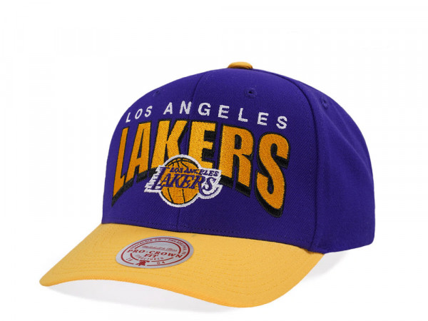 Mitchell & Ness Los Angeles Lakers Pro Crown Fit Purple Snapback Cap