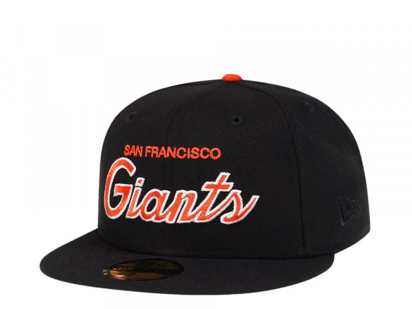 New Era San Francisco Giants Black Script Edition 59Fifty Fitted Cap