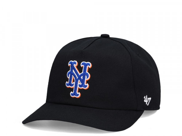47Brand New York Mets Black Nantasket Captain Snapback Cap
