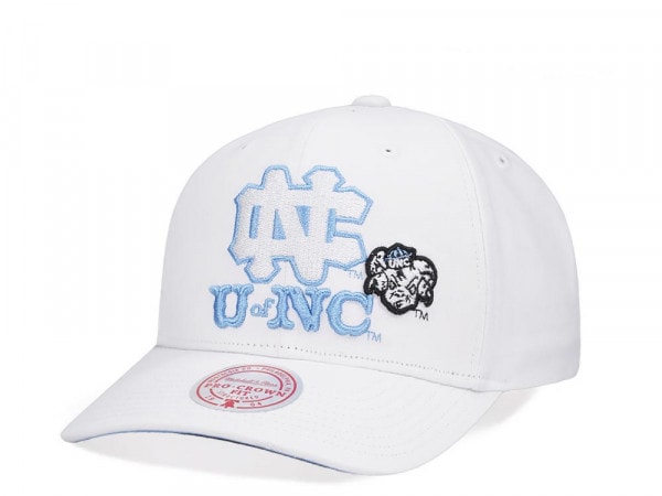 Mitchell & Ness Univercity of North Carolina All in Pro White Snapback Cap