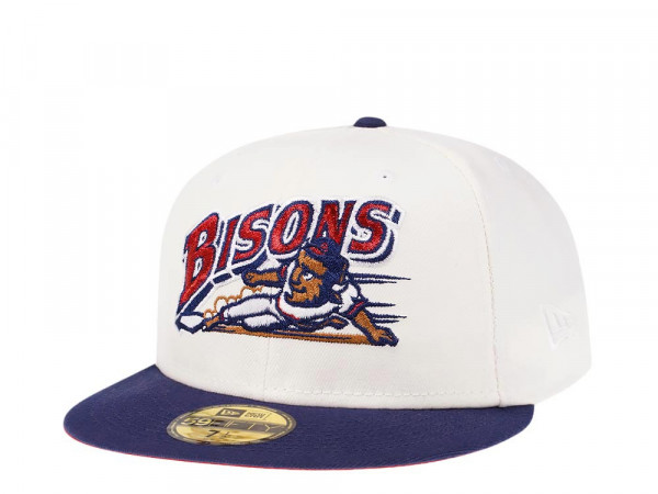 New Era Buffalo Bisons Metallic Cream Two Tone Edition 59Fifty Fitted Cap