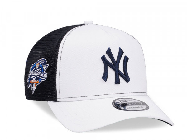 New Era New York Yankees World Series 2000 White Edition 9Forty A Frame Trucker Snapback Cap