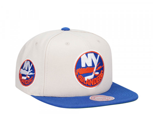 Mitchell & Ness New York Islanders Vintage Off-White Snapback Cap