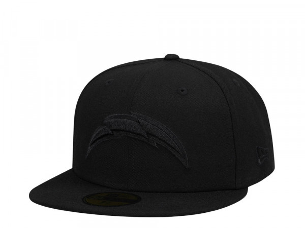 New Era Los Angeles Chargers All Black Edition 59Fifty Fitted Cap