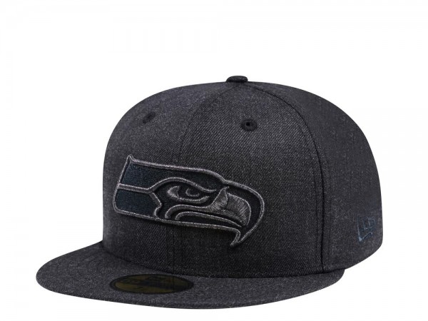 New Era Seattle Seahawks Heather Black Edition 59Fifty Fitted Cap