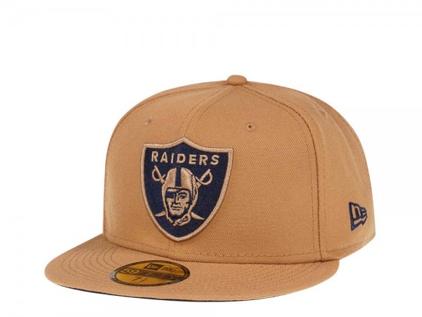 New Era Las Vegas Raiders Wheat Navy Edition 59Fifty Fitted Cap