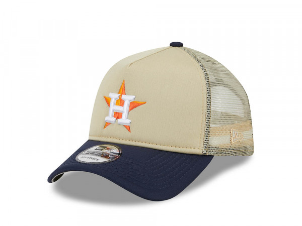 New Era Houston Astros All Day Two Tone 9Forty A Frame Trucker Snapback Cap