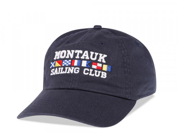 American Needle Montauk Sailing Club Navy Vintage Casual Strapback Cap