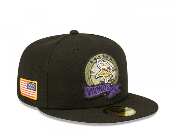 New Era Minnesota Vikings Salute to Service 2022 Fitted 59Fifty Cap