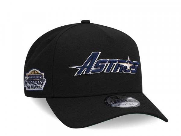 New Era Houston Astros Astrodome Black Throwback Edition 9Forty A Frame Snapback Cap