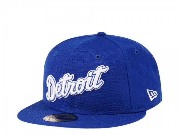New Era Detroit Tigers Script Royal Edition 59Fifty Fitted Cap