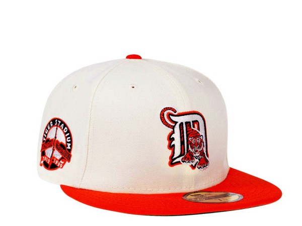 New Era Detroit Tigers Stadium Patch Cream Dome Throwback Edition 59Fifty Fitted Cap