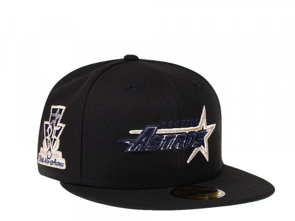 New Era Houston Astros Black 35th Anniversary Black Throwback Edition 59Fifty Fitted Cap