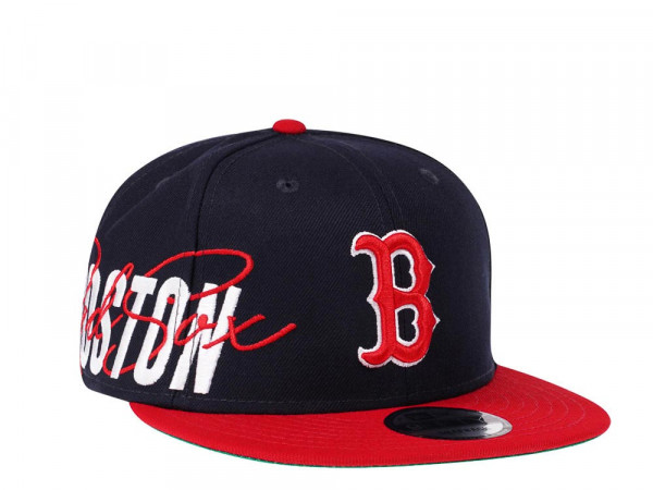 New Era Boston Red Sox Navy Sidefront Edition 9Fifty Snapback Cap