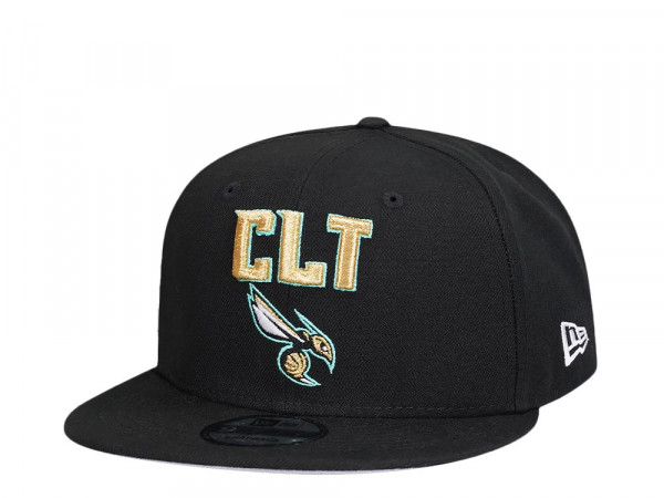 New Era Charlotte Hornets Black and Gold Prime Edition 9Fifty Snapback Cap