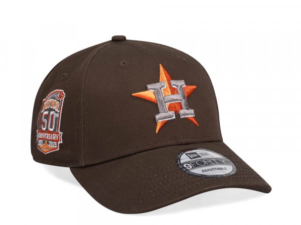 New Era Houston Astros 50th Anniversary Brown Edition 9Forty Strapback Cap