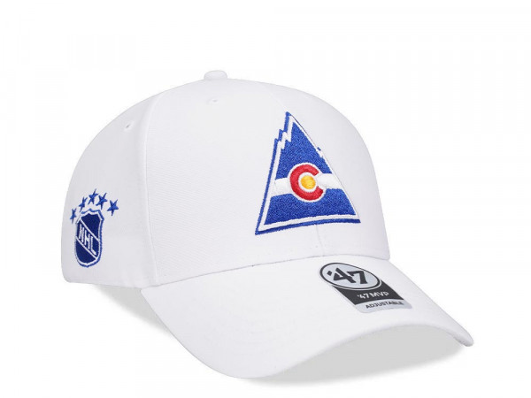 47Brand Colorado Rockies Vintage White Sure Shot MVP Snapback Cap