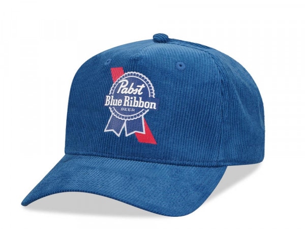 American Needle Pabst Printed Corduroy Blue Casual Snapback Cap