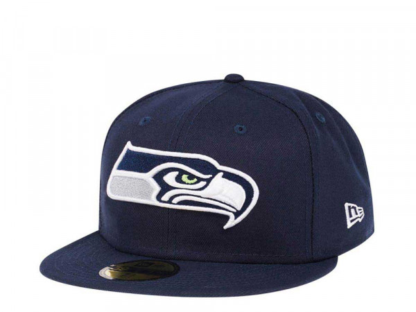 New Era Seattle Seahawks Navy Classic Edition 59Fifty Fitted Cap