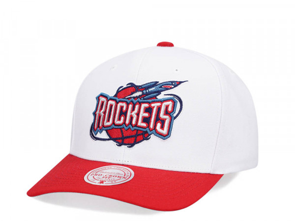 Mitchell & Ness Houston Rockets Team Two Tone 2.0 Pro White Snapback Cap