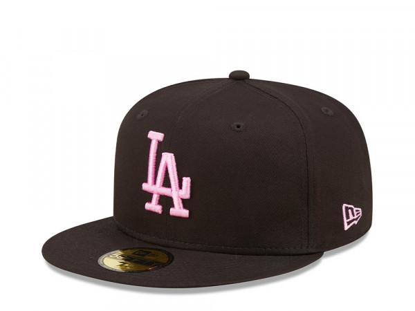 New Era Los Angeles Dodgers League Essential Black Pink Edition 59Fifty Fitted Cap