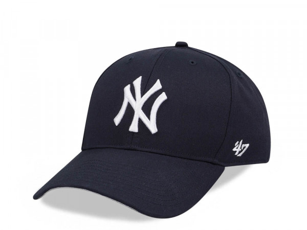 47Brand New York Yankees Navy Raised Basic MVP Snapback Cap