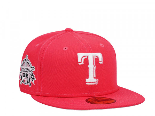 New Era Texas Rangers All Star Game 1995 Lava Pink Edition 59Fifty Fitted Cap