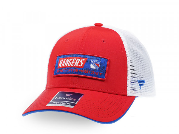 Fanatics New York Rangers Red Iconic Trucker Snapback Cap