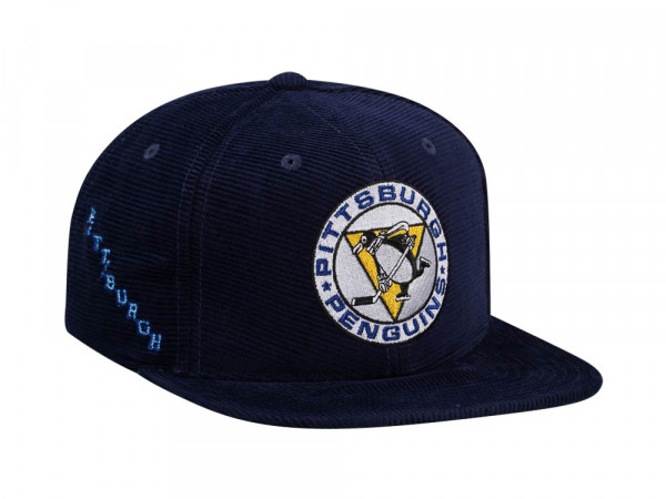 Mitchell & Ness Pittsburgh Penguins Navy Cord Vintage Snapback Cap