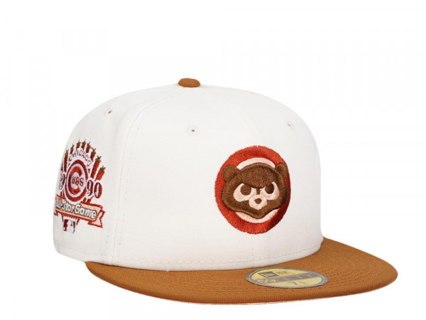 New Era Chicago Cubs All Star Game 1990 Caramel Chrome Peach Two Tone Edition 59Fifty Fitted Cap