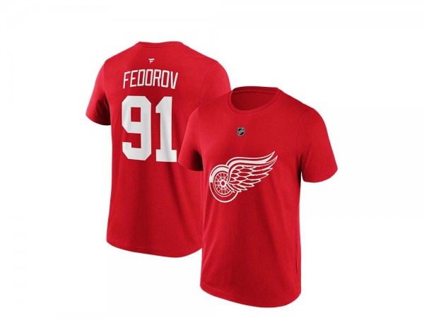 Fanatics Detroit Red Wings Sergei Fedorov Name & Number T-Shirt
