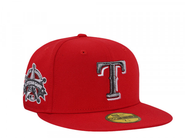 New Era Texas Rangers All Star Game 1995 Liquid Metal Red Edition 59Fifty Fitted Cap