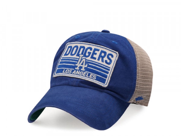 47Brand Los Angeles Dodgers Vintage Royal Blue Four Stroke Clean up Trucker Snapback Cap
