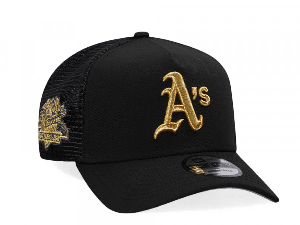 New Era Oakland Athletics Black And Gold Trucker A Frame 9Forty Cap