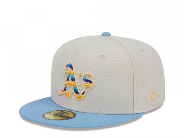 New Era Oakland Athletics Beachfront Stone Two Tone Edition 59Fifty Fitted Cap