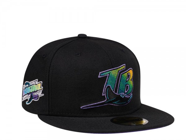 New Era Tampa Bay Rays Inaugural Season 1998 Black and Purple Edition 59Fifty Fitted Cap