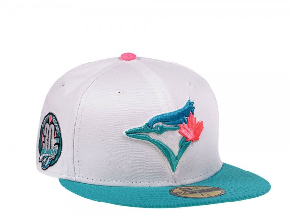 New Era Toronto Blue Jays 30th Anniversary White and Teal Edition 59Fifty Fitted Cap