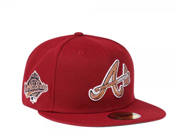 New Era Atlanta Braves World Series 1995 Smooth Red Copper Shock Edition 59Fifty Fitted Cap