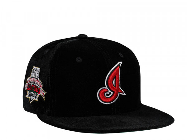 New Era Cleveland Indians 10th Anniversary Black Velvet Edition 59Fifty Fitted Cap