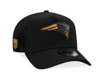 New Era New England Patriots Black and Gold Classic Edition Trucker A Frame 9Forty Cap