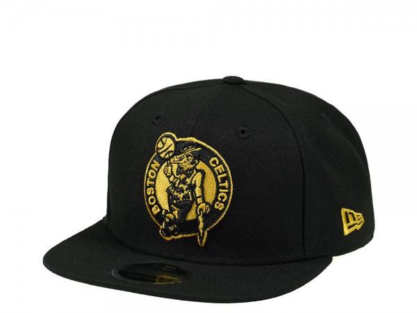 New Era Boston Celtics Original Fit Black and Gold 9Fifty Snapback Cap
