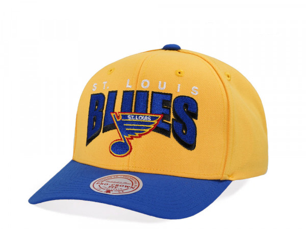Mitchell & Ness St. Louis Blues Pro Crown Fit Vintage Yellow Snapback Cap