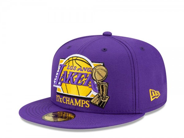 New Era Los Angeles Lakers 17x Champs Purple 59Fifty Fitted Cap