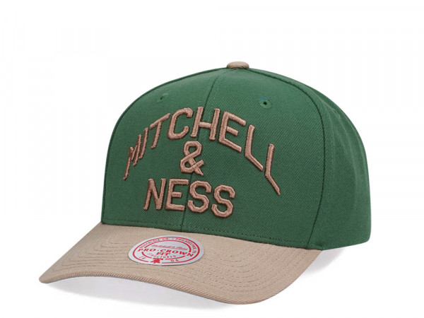 Mitchell & Ness Branded Athletic Arch Pro Green Two Tone  Snapback Cap