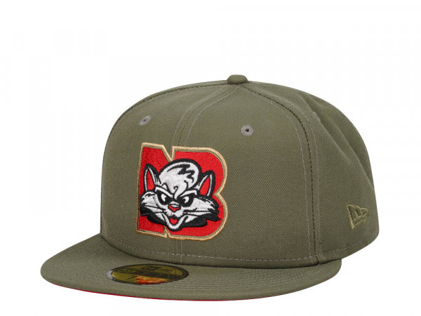 New Era New Britain Rock Cats Spanish Olive Edition 59Fifty Fitted Cap