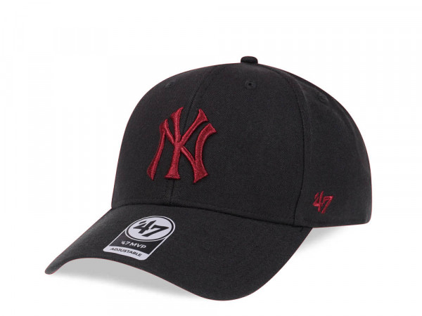 47Brand New York Yankees Ballpark Black & Maroon Classic Snapback Cap