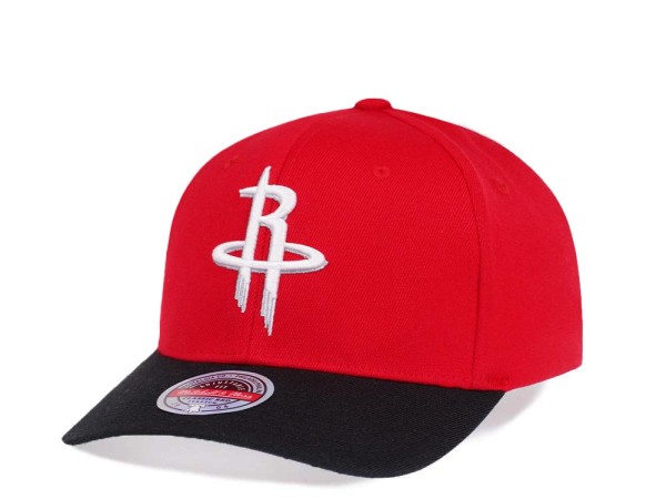 Mitchell & Ness Houston Rockets Team Two Tone Red Line Solid Flex Snapback Cap