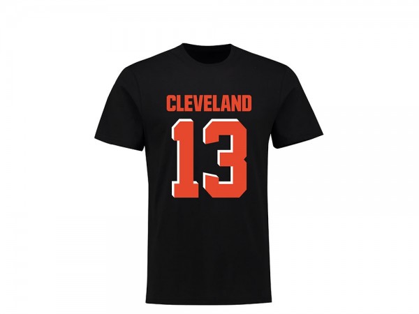 Fanatics Cleveland Browns Odell Beckham Jr Name & Number T-Shirt Black